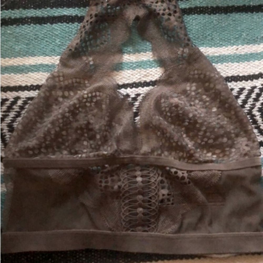VS Sheer Lace Halter Bra